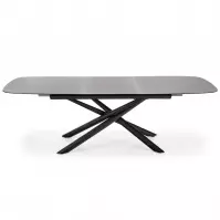 Rozkladací stôl Capello 180/240x95cm Sklo/Oceľ – Tmavé Popolavý/Čierna