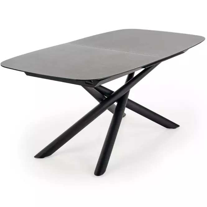 Rozkladací stôl Capello 180/240x95cm Sklo/Oceľ – Tmavé Popolavý/Čierna,2