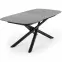 Rozkladací stôl Capello 180/240x95cm Sklo/Oceľ – Tmavé Popolavý/Čierna,2