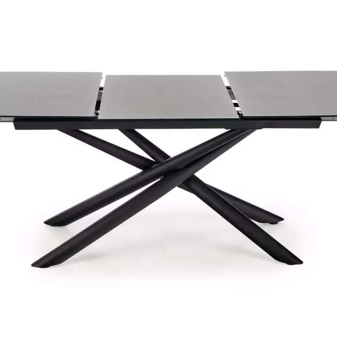 Rozkladací stôl Capello 180/240x95cm Sklo/Oceľ – Tmavé Popolavý/Čierna,7