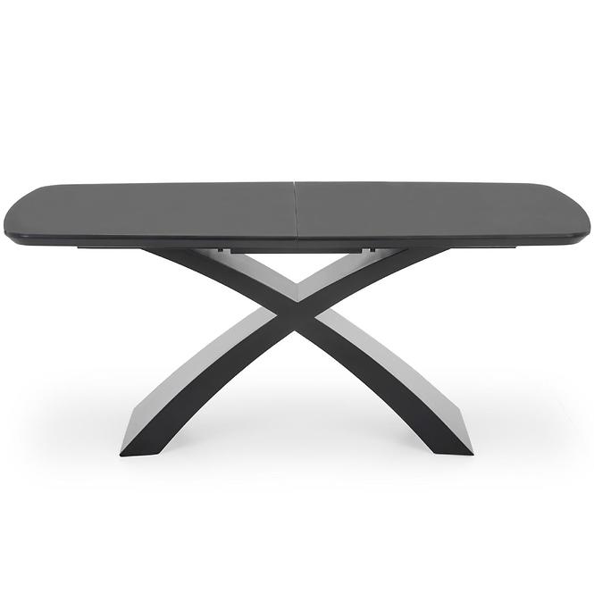 Rozkladací stôl Silvestro 180/220x89cm Sklo/Mdf – Tmavé Popolavý/Čierna,2