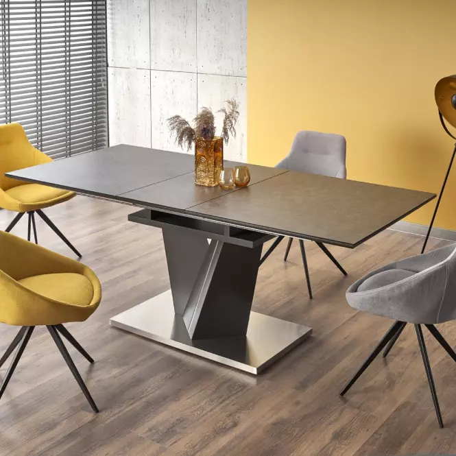Rozkladací stôl Salvador 160/200x90cm Tmavé Popolavý/Tmavé Popolavý