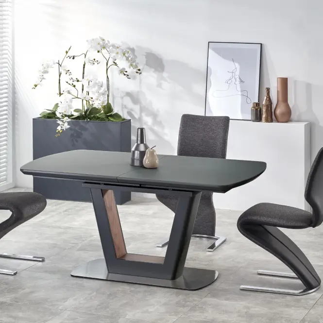Rozkladací stôl Bilotti 160/200x90cm Antracit Mat/Orech,5