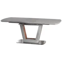Rozkladací stôl Bilotti 160/200x90cm svetlá popolavá mat/orech