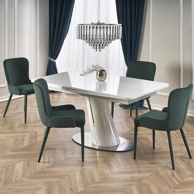 Rozkladací stôl Odense 160/200x90cm Mdf/Oceľ – Biely