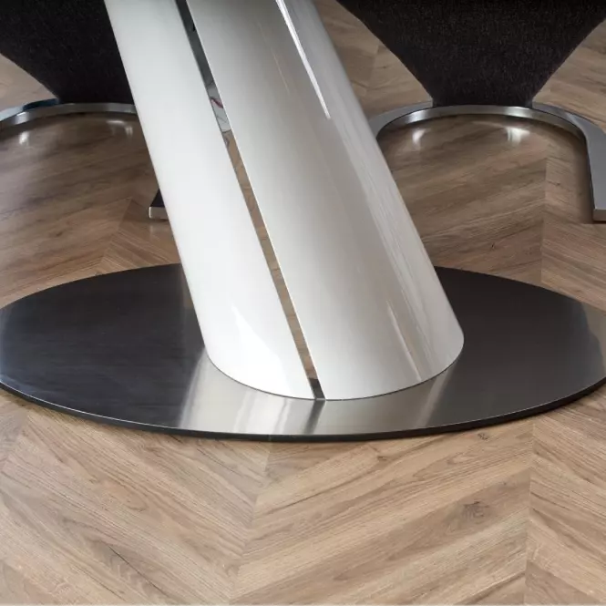 Rozkladací stôl Odense 160/200x90cm Mdf/Oceľ – Biely