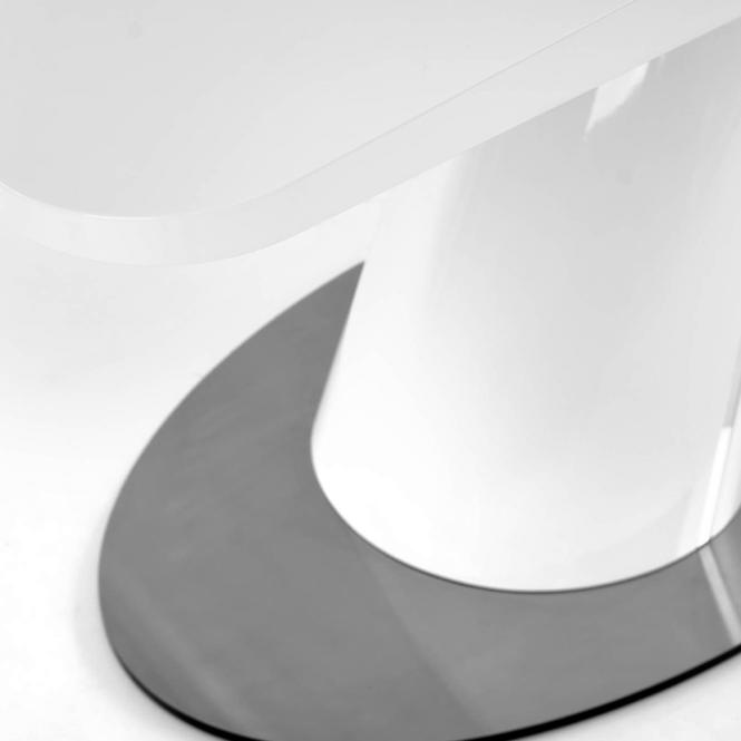 Rozkladací stôl Odense 160/200x90cm Mdf/Oceľ – Biely
