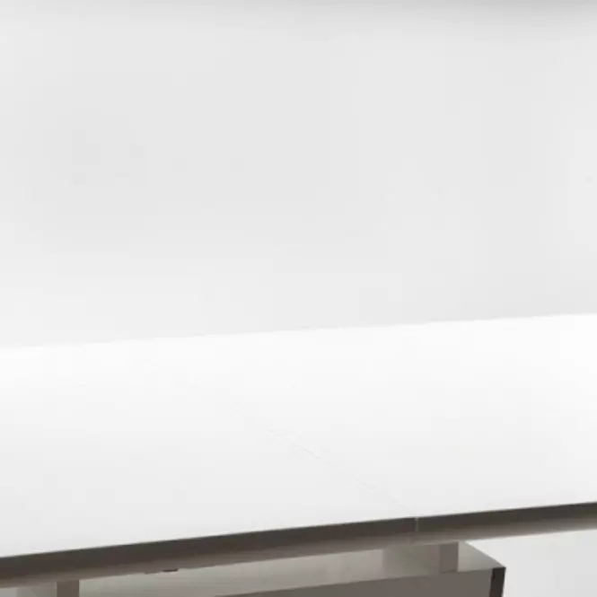 Rozkladací stôl Bonari 160/200x90cm Sklo/Mdf/Oceľ – Biely