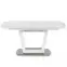 Rozkladací stôl Blanco 160/200 Sklo/Mdf/Oceľ – Biely Marmur/Biely