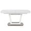 Rozkladací stôl Blanco 160/200 Sklo/Mdf/Oceľ – Biely Marmur/Biely