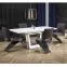 Rozkladací stôl Blanco 160/200 Sklo/Mdf/Oceľ – Biely Marmur/Biely,11