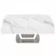 Rozkladací stôl Blanco 160/200 Sklo/Mdf/Oceľ – Biely Marmur/Biely,3