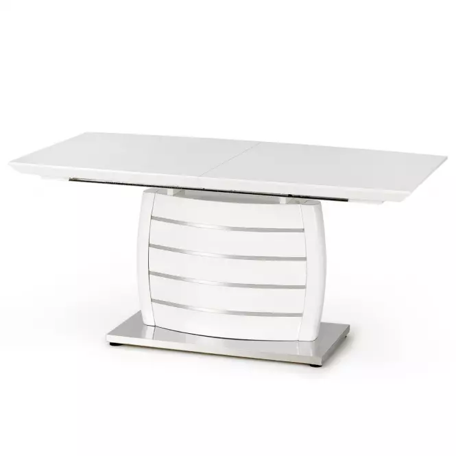 Rozkladací stôl Onyx 160/200x90cm Mdf/Oceľ – Biely