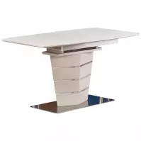Rozkladací stôl Sorento 140/180x80cm Sklo/Mdf/Oceľ – Champagne Mat