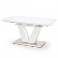 Rozkladací stôl Mistral 160/220x90cm Mdf/Oceľ – Biely