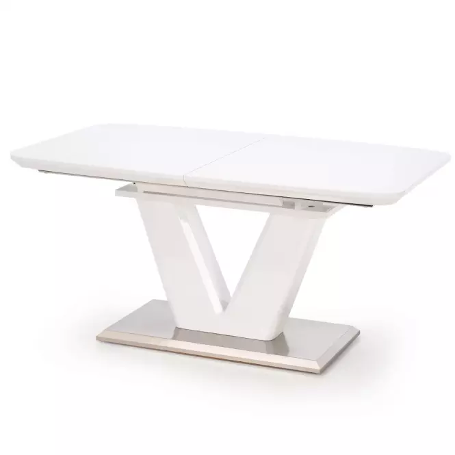 Rozkladací stôl Mistral 160/220x90cm Mdf/Oceľ – Biely