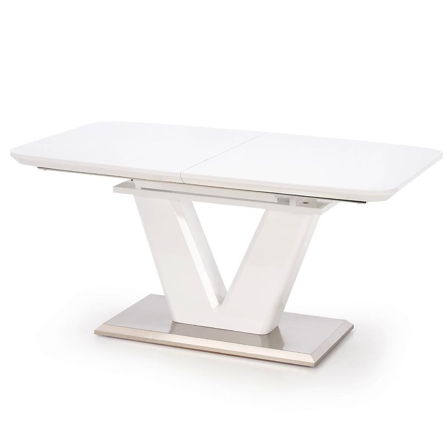 Rozkladací stôl Mistral 160/220x90cm Mdf/Oceľ – Biely