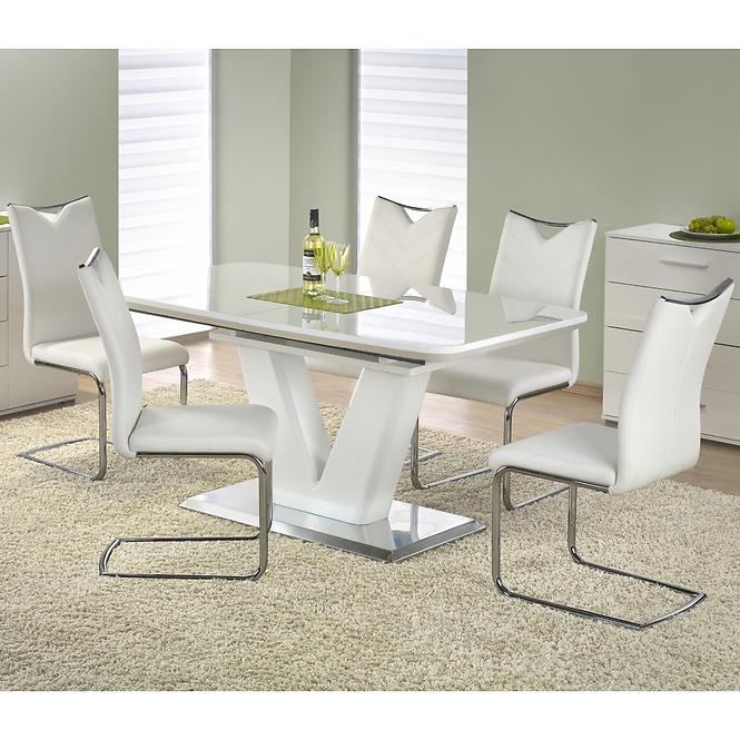Rozkladací stôl Mistral 160/220x90cm Mdf/Oceľ – Biely