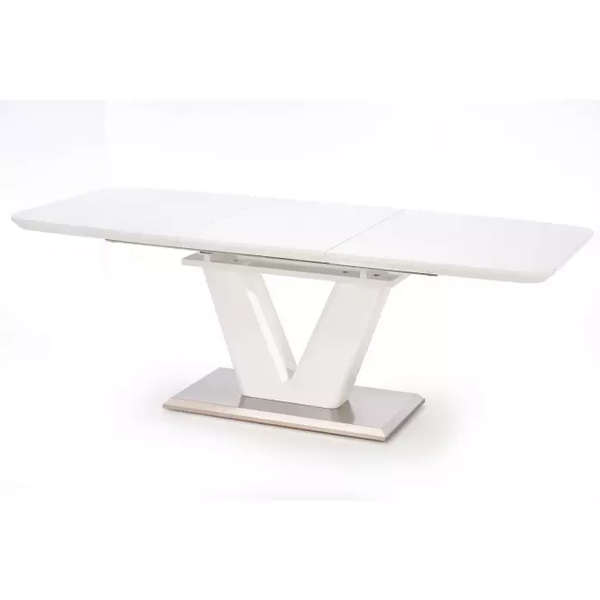 Rozkladací stôl Mistral 160/220x90cm Mdf/Oceľ – Biely