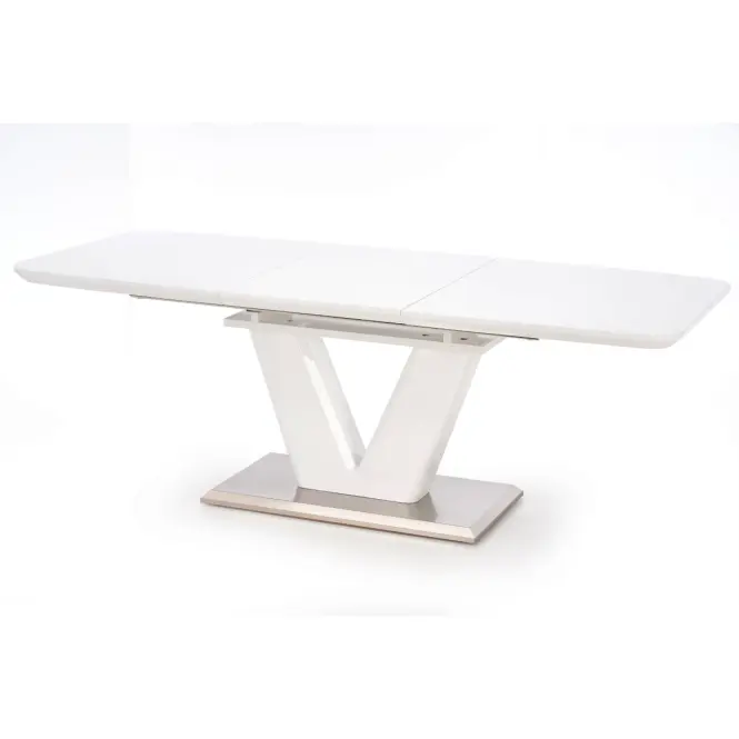 Rozkladací stôl Mistral 160/220x90cm Mdf/Oceľ – Biely,2
