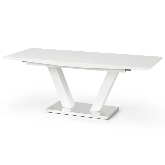 Rozkladací stôl Vision 160/200x90cm Mdf/Oceľ – Biely,2