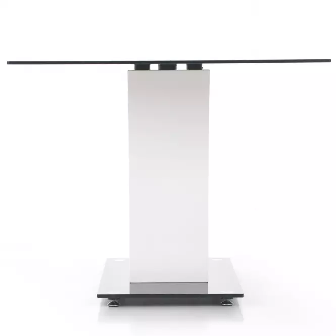 Stôl Vesper 160 Sklo/Mdf – Čierna/Biely