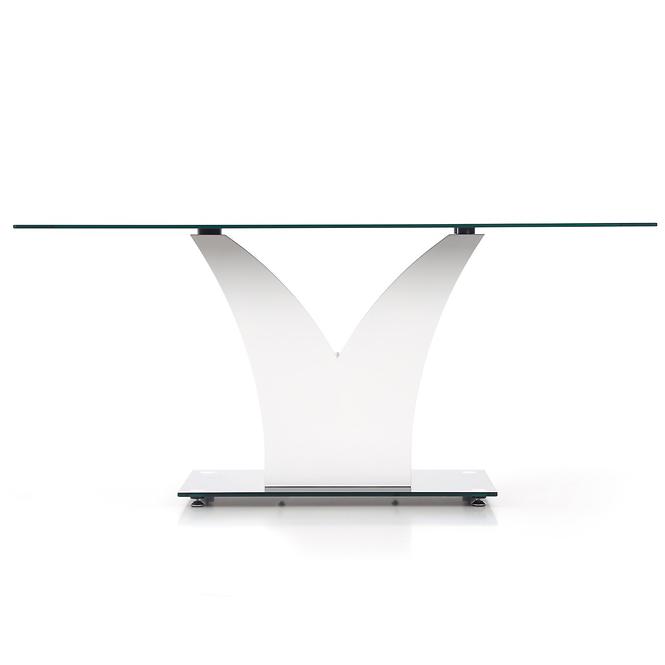 Stôl Vesper 160 Sklo/Mdf – Čierna/Biely