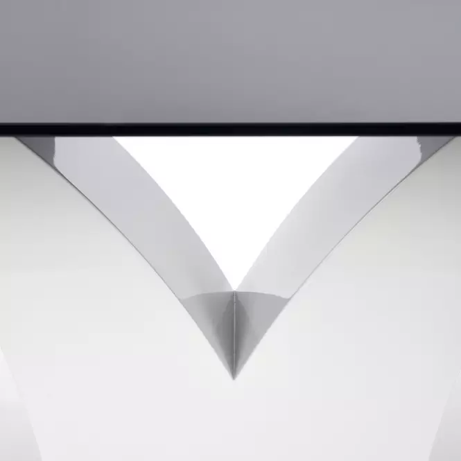 Stôl Vesper 160 Sklo/Mdf – Čierna/Biely,5