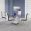 Stôl Vesper 160 Sklo/Mdf – Čierna/Biely,8