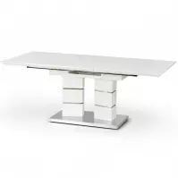 Rozkladací stôl Lord 160/200x90cm Mdf/Oceľ – Biely