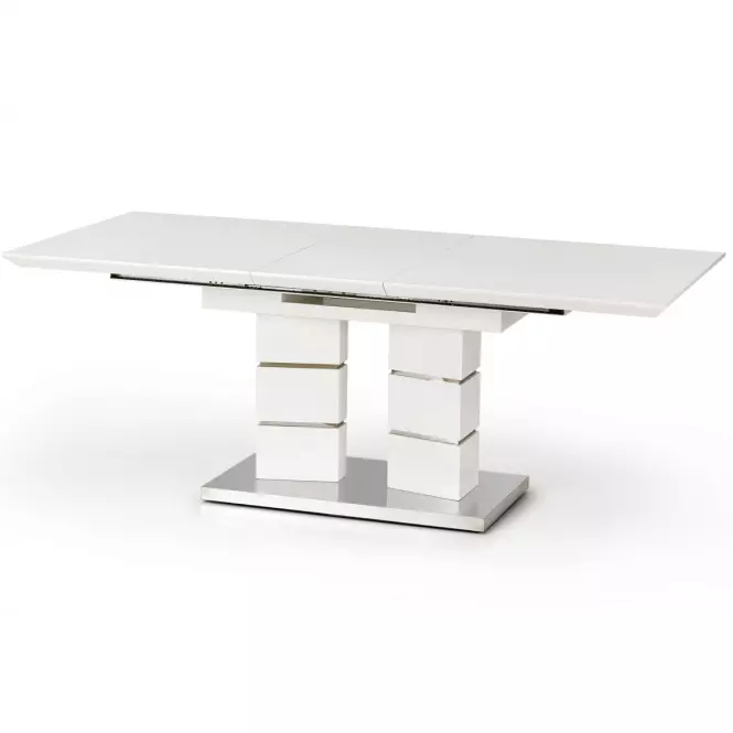 Rozkladací stôl Lord 160/200x90cm Mdf/Oceľ – Biely