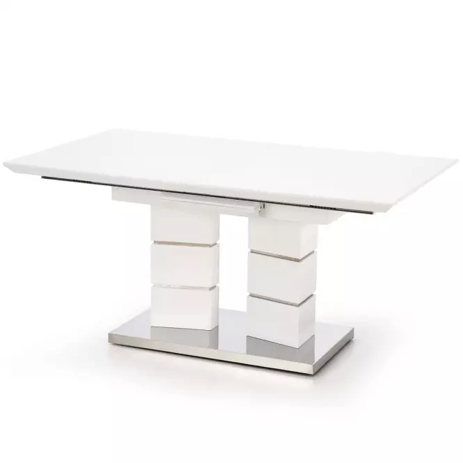 Rozkladací stôl Lord 160/200x90cm Mdf/Oceľ – Biely