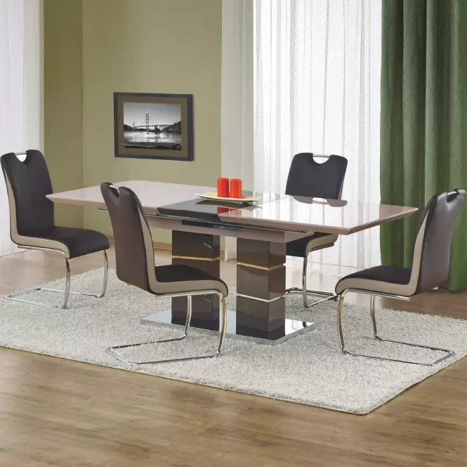 Rozkladací stôl Lord 160/200x90cm Mdf/Oceľ – Svetlý Popolavý/Tmavé Popolavý