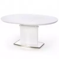 Rozkladací stôl Federico 120/160x120cm Mdf/Oceľ – Biely