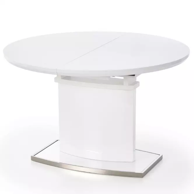 Rozkladací stôl Federico 120/160x120cm Mdf/Oceľ – Biely