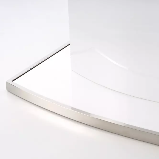 Rozkladací stôl Federico 120/160x120cm Mdf/Oceľ – Biely,7