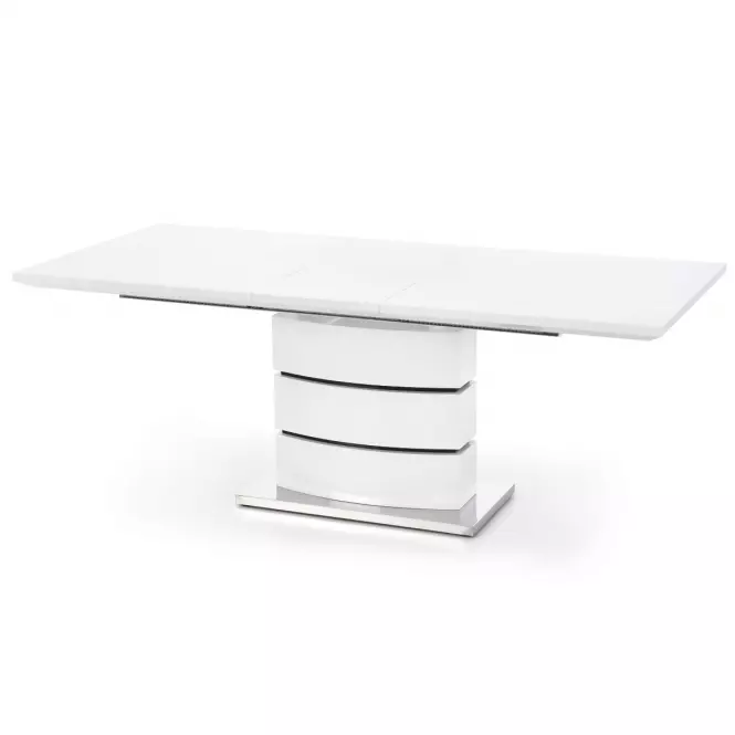 Rozkladací stôl Nobel 160/200x90cm Mdf/Oceľ – Biely