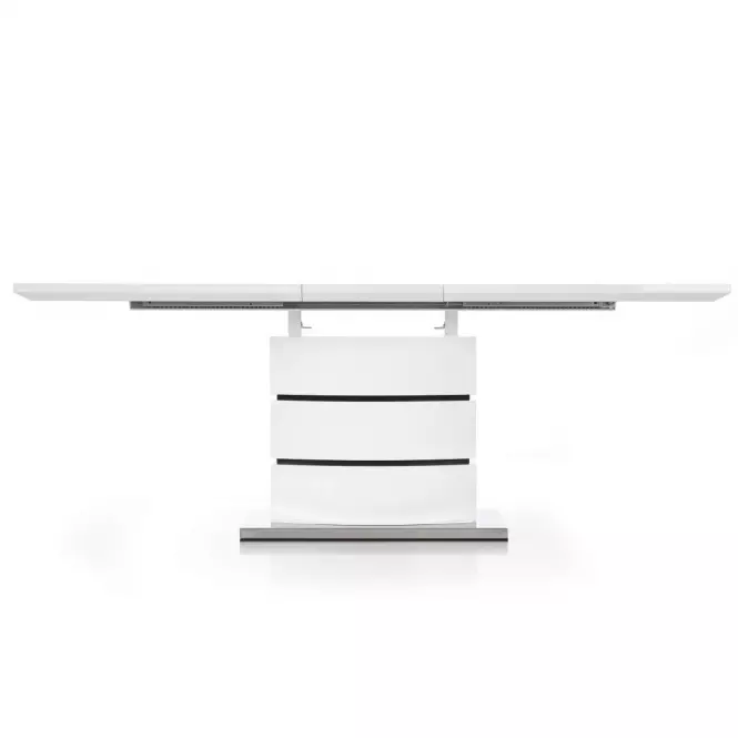 Rozkladací stôl Nobel 160/200x90cm Mdf/Oceľ – Biely
