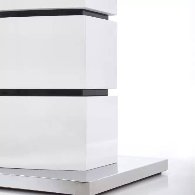 Rozkladací stôl Nobel 160/200x90cm Mdf/Oceľ – Biely