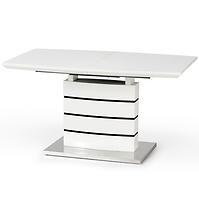 Rozkladací stôl Nord 140/180x80cm Mdf/Oceľ – Biely/Čierna