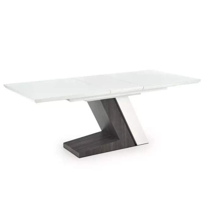 Rozkladací stôl Mortis 160/200x90cm Mdf – Biely/Tmavé Popolavý,2