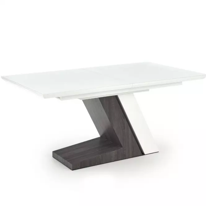 Rozkladací stôl Mortis 160/200x90cm Mdf – Biely/Tmavé Popolavý,3
