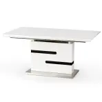 Rozkladací stôl Monaco 160/220x90cm Mdf/Oceľ – Biely/Popolavý