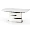 Rozkladací stôl Monaco 160/220x90cm Mdf/Oceľ – Biely/Popolavý