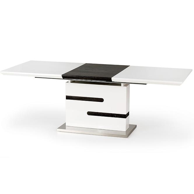 Rozkladací stôl Monaco 160/220x90cm Mdf/Oceľ – Biely/Popolavý