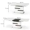 Rozkladací stôl Monaco 160/220x90cm Mdf/Oceľ – Biely/Popolavý,3