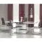 Rozkladací stôl Monaco 160/220x90cm Mdf/Oceľ – Biely/Popolavý,4