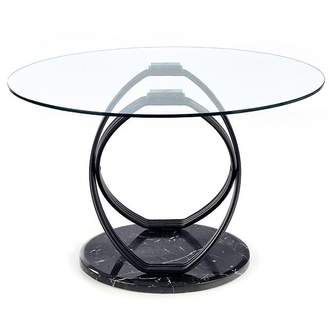 Stôl Optico 122 Sklo/Oceľ/Mdf – Transparentný/Čierna,3