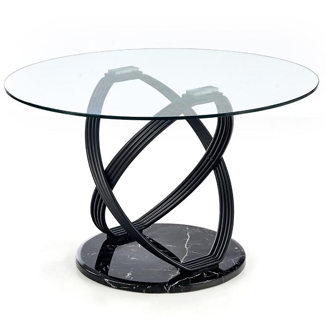 Stôl Optico 122 Sklo/Oceľ/Mdf – Transparentný/Čierna,5