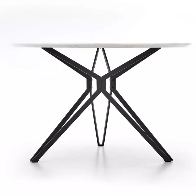 Stôl Pixel 120 Mdf/Oceľ – Biely/Čierna